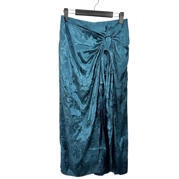 BAND OF THE FREE Celene Deep Teal Layered Midi Skirt Sz Medium Boho Gypsy NWT - Picture 1 of 10